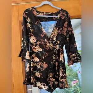 Fall Floral Romper